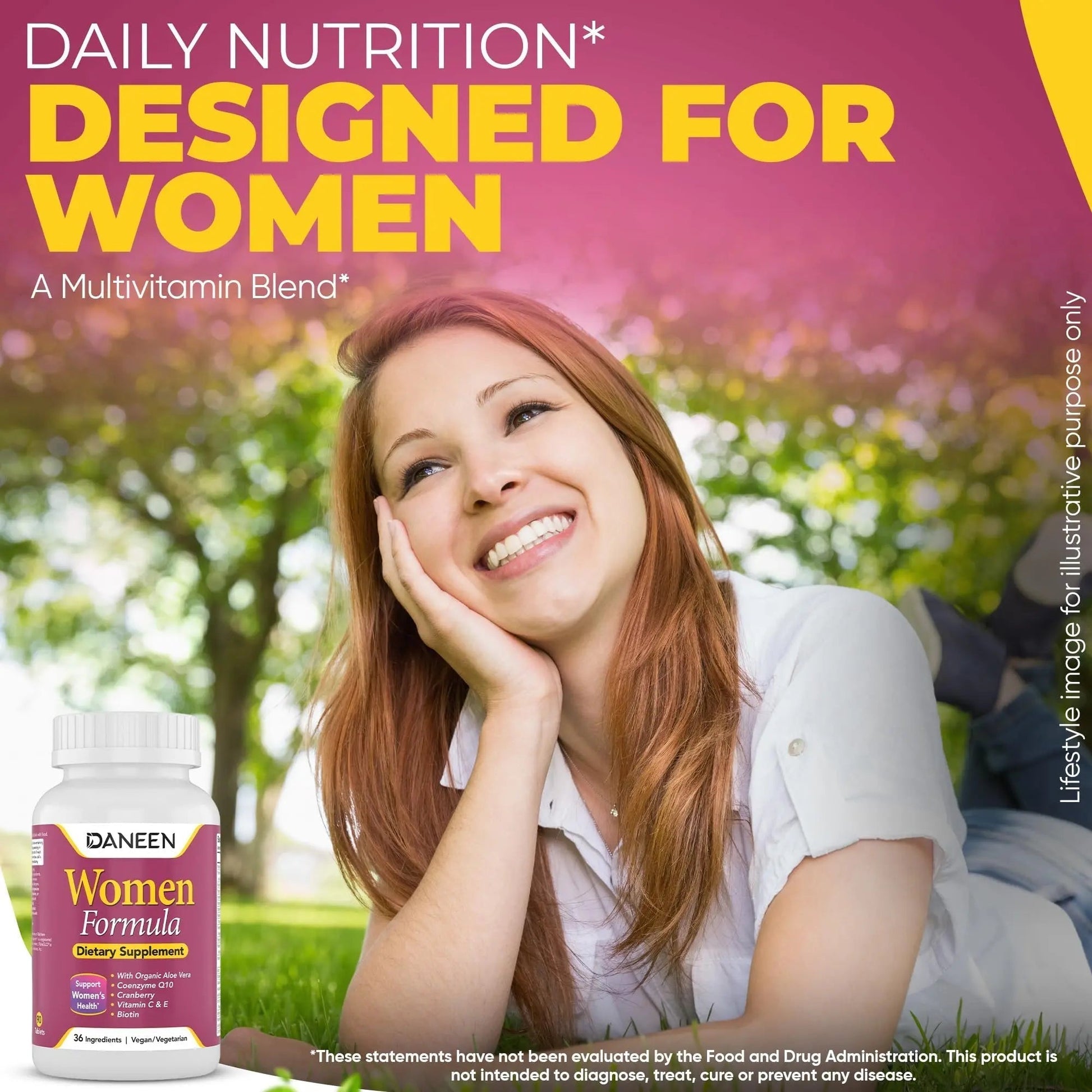 DANEEN Daily Multivitamin for Women - 36 Essential Ingredients - 90 Tablets - Vitamins for Women Multivitamin - Maple Wellness Supplements