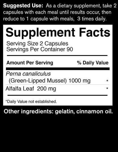 DAVINCI FoodScience of Vermont Sea Mussel, Green-Lipped Mussel Joint Supplement Capsules, 180 Count - Maple Wellness Supplements