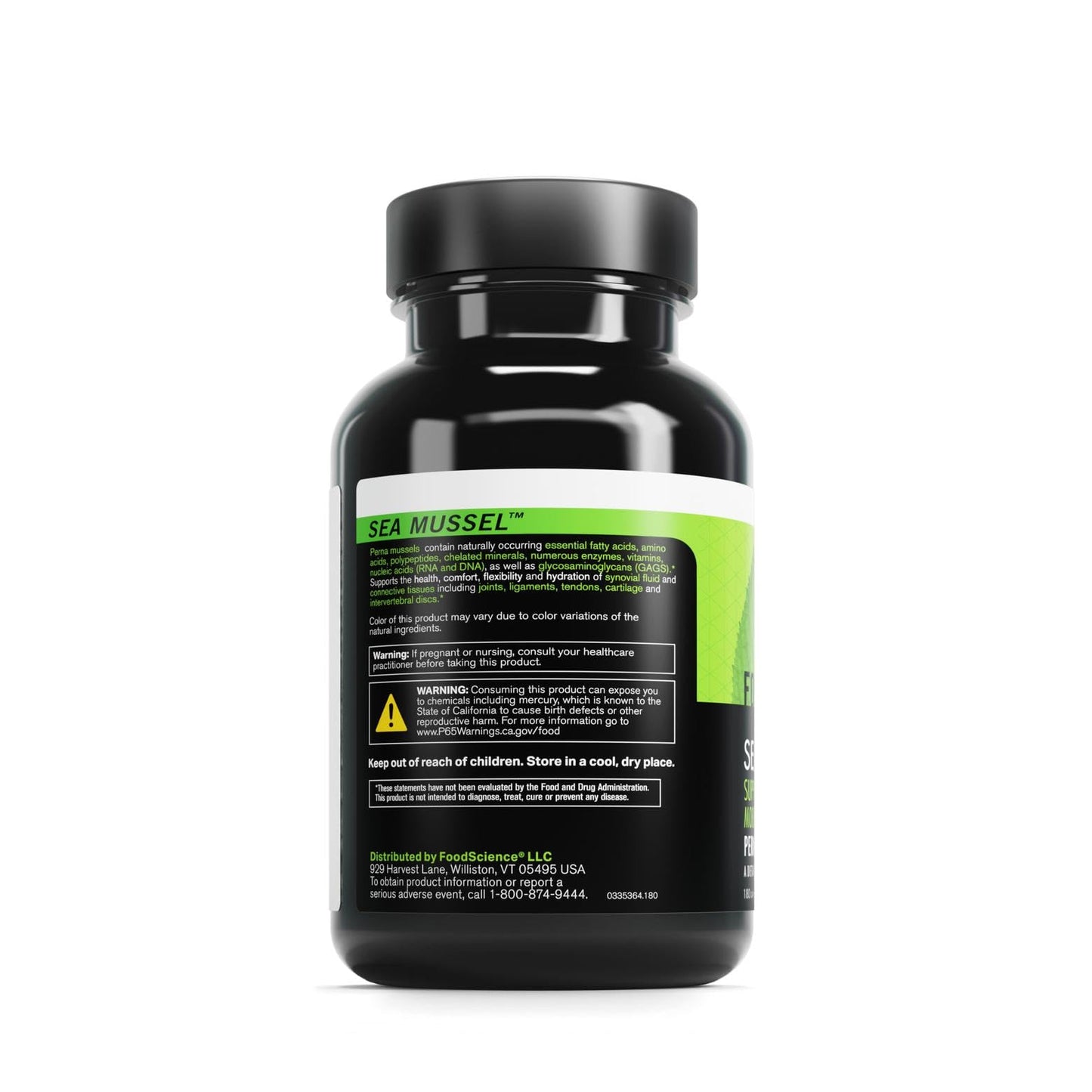 DAVINCI FoodScience of Vermont Sea Mussel, Green-Lipped Mussel Joint Supplement Capsules, 180 Count - Maple Wellness Supplements