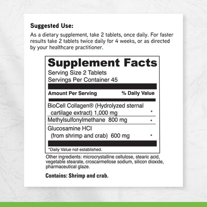 DAVINCI Labs Natures Collagen - BioCell Collagen Supplement with MSM & Glucosamine - Helps to Support Joint Health, Skin Health & Connective Tissues - Maple Wellness Supplements