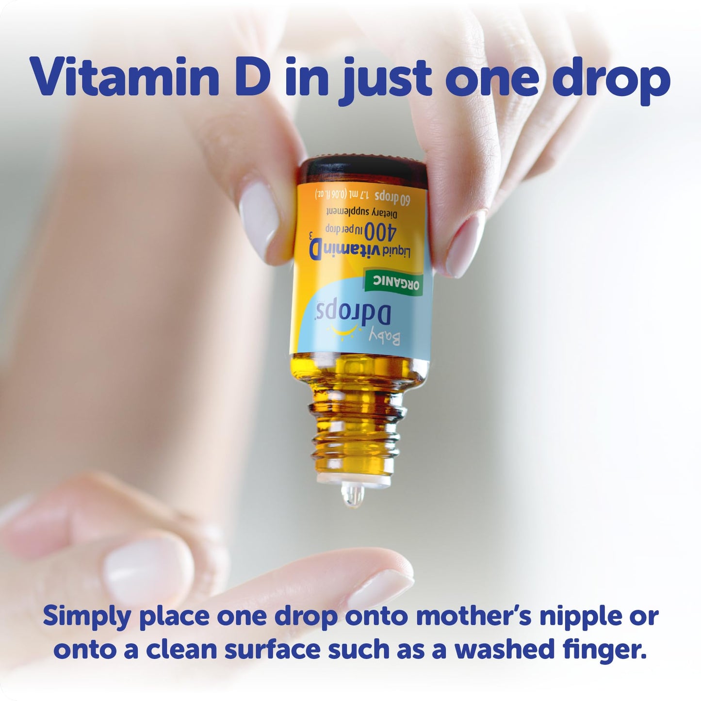 Ddrops Baby 400 IU, Vitamin D, 60 Drops 1.7mL (0.06 Fl. Oz (Pack of 1)) - Maple Wellness Supplements