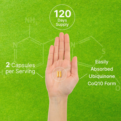 DEAL SUPPLEMENT CoQ10 100mg with Omega 3 100mg, 240 Capsules | Bioavailable Coenzyme Q10 Formula | Non-GMO - Maple Wellness Supplements