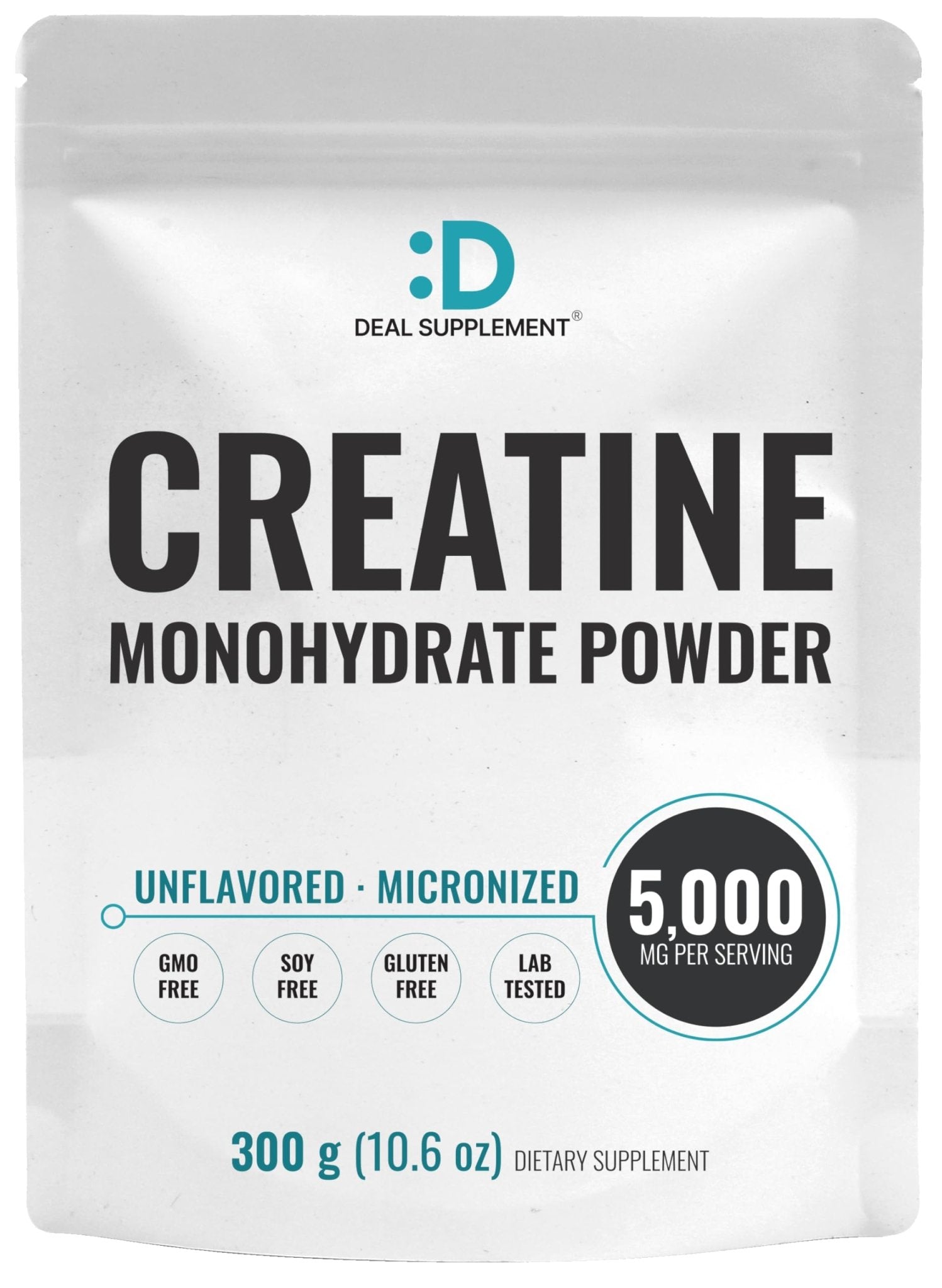DEAL SUPPLEMENT Instant Creatine Monohydrate Powder, 5g Per Serving – 60 Servings | Micronized, Unflavored, Fast Absorbing Formula - Maple Wellness Supplements