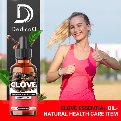 DEDICAD - 1 FL Oz - 30ml - Clove Essential Oil Supplement – for Toothache, Oral Care, Skin & Hair – Clove Oil Organic - Maple Wellness Supplements