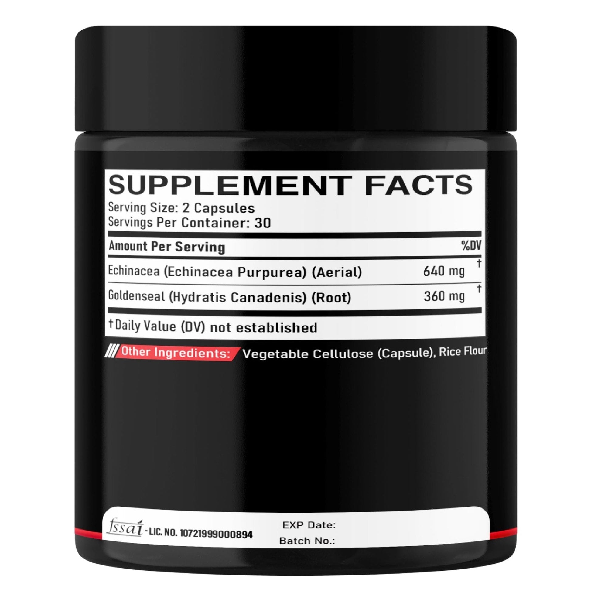 DEDICAD 1000mg Echinacea Goldenseal Capsules - Support Immune System, Well-Being & Overal Health - 60 Veggie Capsules - Non-GMO, Gluten-Free - Maple Wellness Supplements