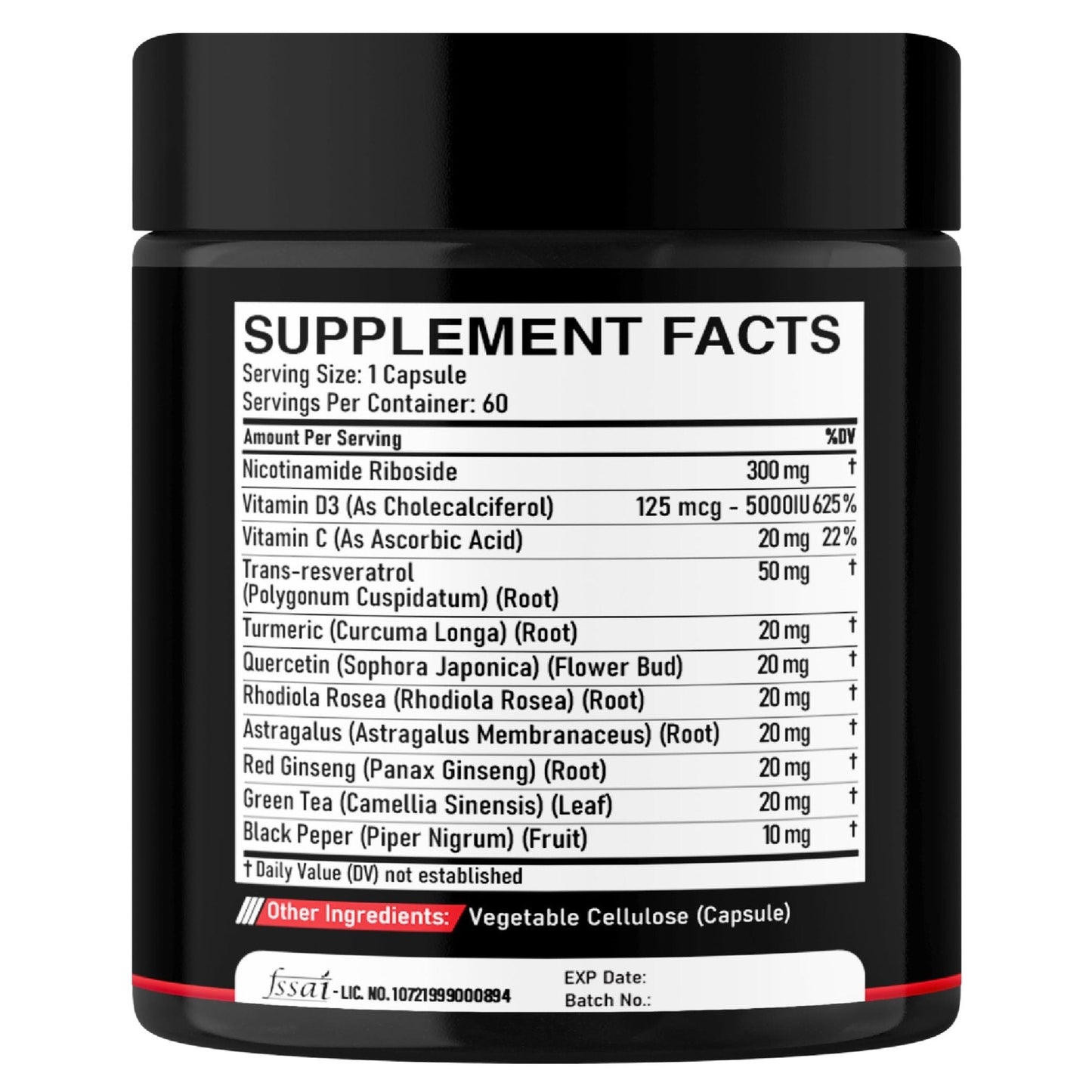 DEDICAD 11in1 NAD Supplement with Nicotinamide Riboside, Quercetin, Resveratrol and 8 More - 2 Month Supply - Maple Wellness Supplements