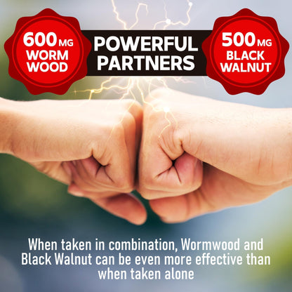 DEDICAD 1500mg Wormwood Capsules with Black Walnut & Cloves - Artemisia Annua Supplement for Immunity - 60 Vegan Capsules - Maple Wellness Supplements