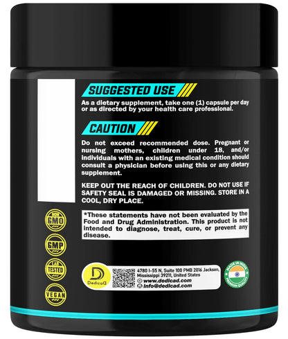DEDICAD 4-in-1 Nattokinase 2000 Fu, Turmeric, Bromelain, Serrapeptase - Spike Protein Detox - Body Balance, Circulation Health & Immune System - 120 Capsules 4-Month Supply - Maple Wellness Supplements