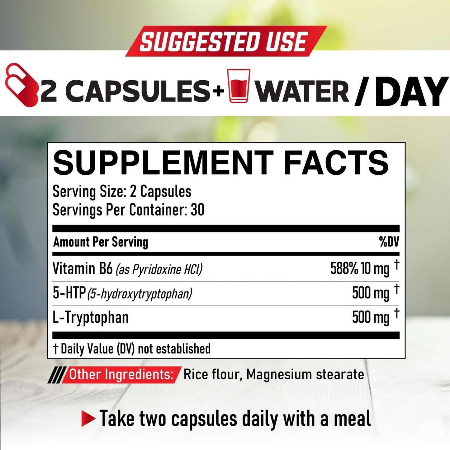 DEDICAD 5 HTP Supplement 1010mg - 60 Capsules - 3in1 Combined with Vitamin B6, L-Tryptophan - Comfortable Mood, Brain Health, Body Management & Immune System Support - Maple Wellness Supplements