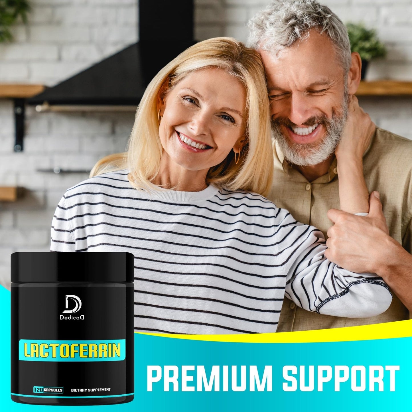 DEDICAD 500Mg Lactoferrin Supplement - 120 Capsules for 2-Month Supply - Maple Wellness Supplements