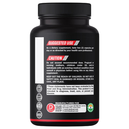 DEDICAD 6in1 Bromelain 500mg Supplement - 1000mg per Serving - 210 Capsules with Digestive Health Blend as Quercetin, Ginger, Turmeric, Papaya - Support Overall Health, Digestion & Immune System - Maple Wellness Supplements