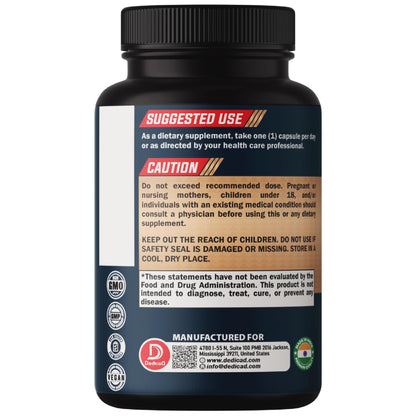 DEDICAD Kava Kava Capsules - 3 Month Supply - 9 Herbs with Ginkgo Biloba, Ashwagandha Root, Andean Cocoa, Graviola Leaf, Chamomile, Valerian, Lemon Balm & Skullcap - Support Mood & Immune - 90 Pills - Maple Wellness Supplements