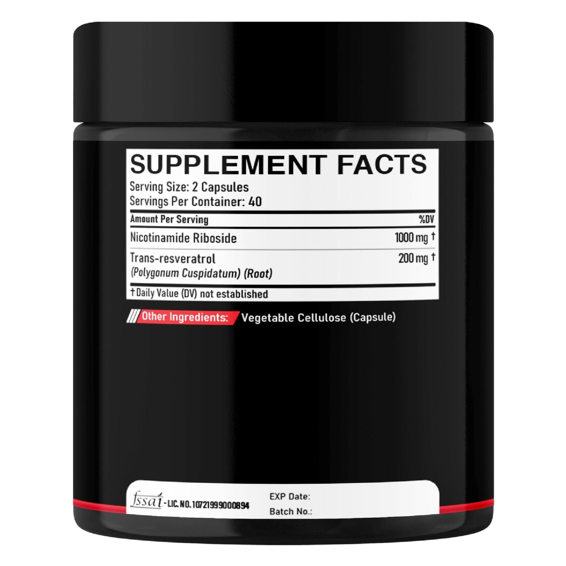 DEDICAD NAD Supplement with Nicotinamide Riboside and Trans Resveratrol - NR for Men & Women - 80 Capsules - Maple Wellness Supplements