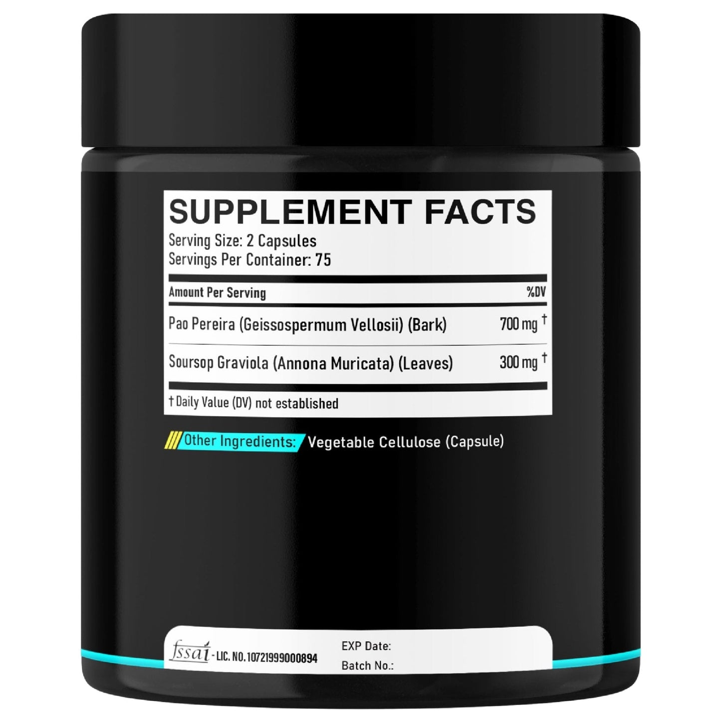 DEDICAD Pao Pereira Bark Extract and Graviola Soursop - 150 Capsules Supply - Maple Wellness Supplements