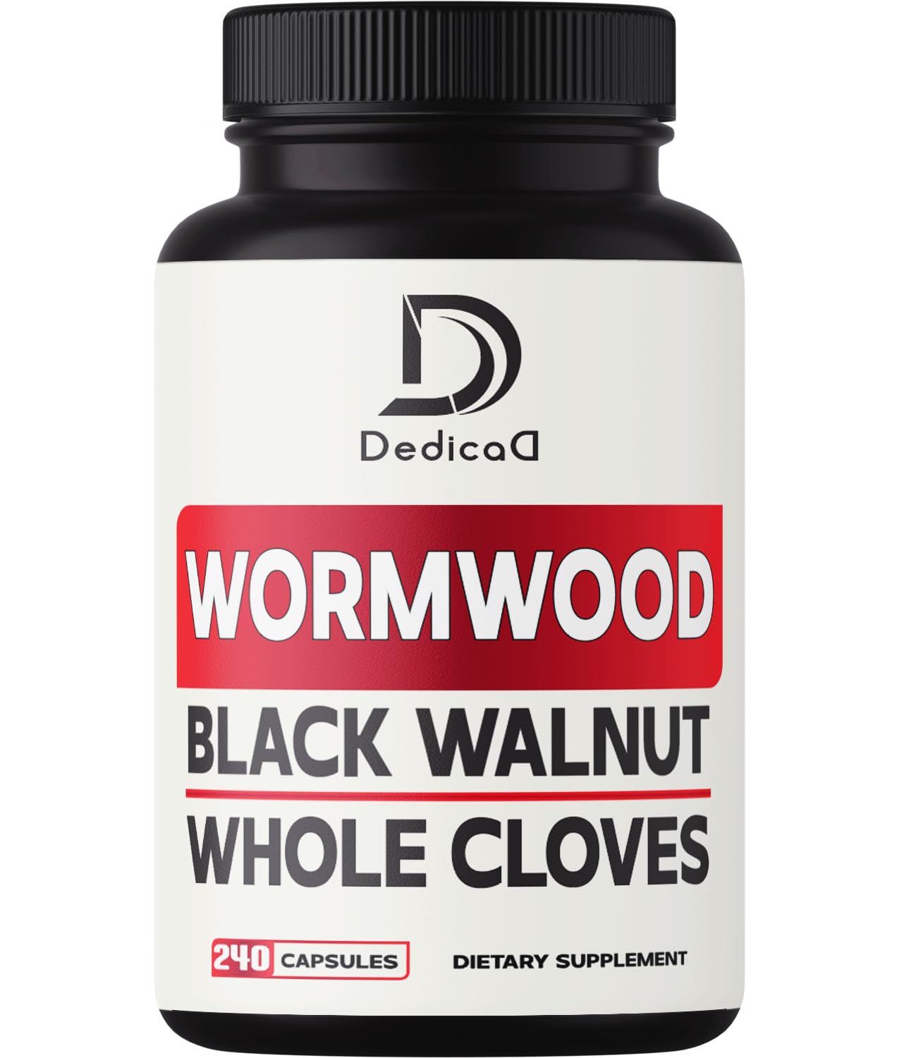 DEDICAD Sweet Wormwood Capsules 1500mg with Black Walnut & Cloves - 240 Vegan Capsules - Artemisia Annua Supplement for Immunity - Maple Wellness Supplements
