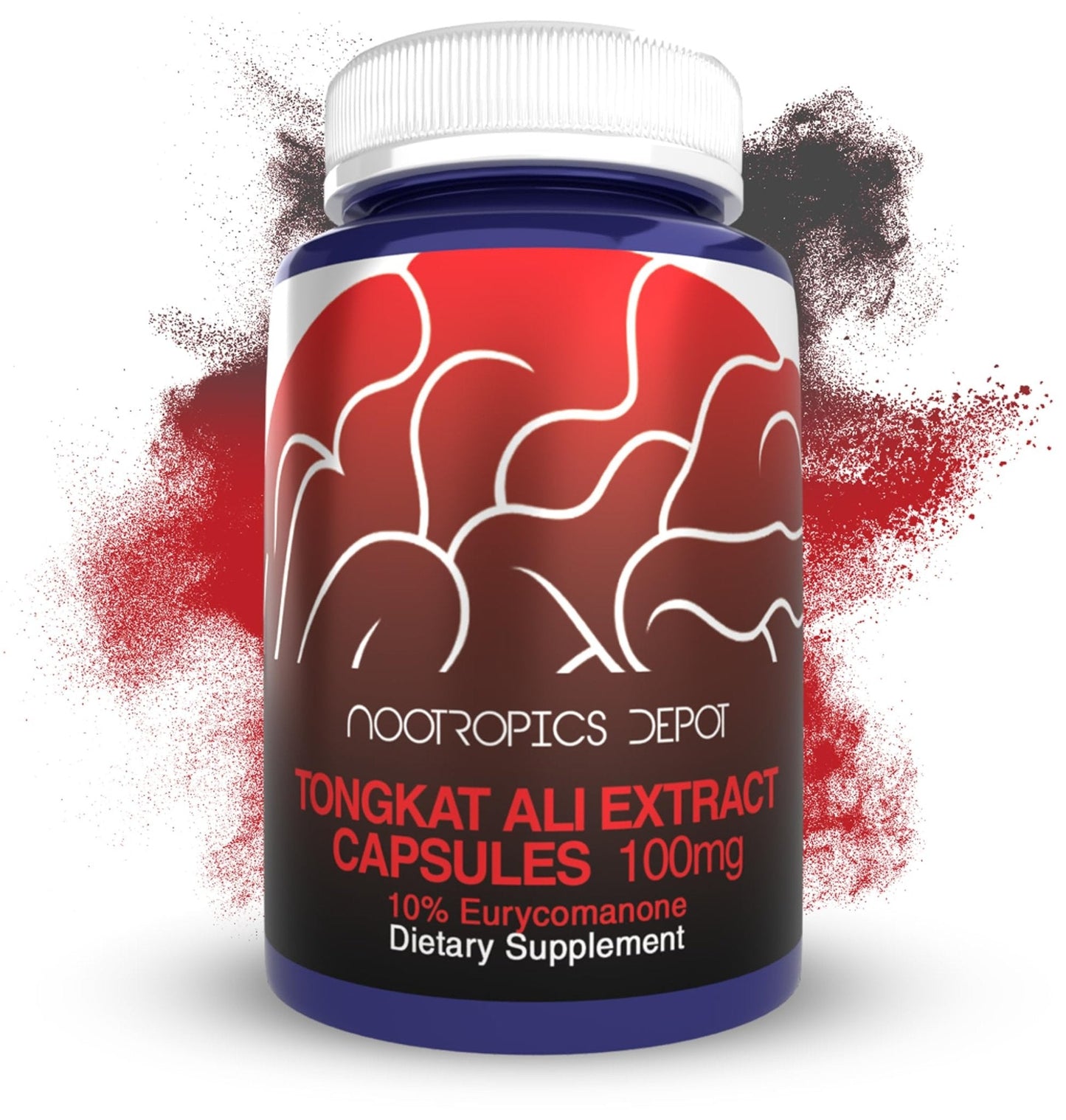 Depot Tongkat Ali Extract Capsules | 100mg | 60 Count | 10% Eurycomanone by HPTLC | Eurycoma longifolia Root Extract - Maple Wellness Supplements