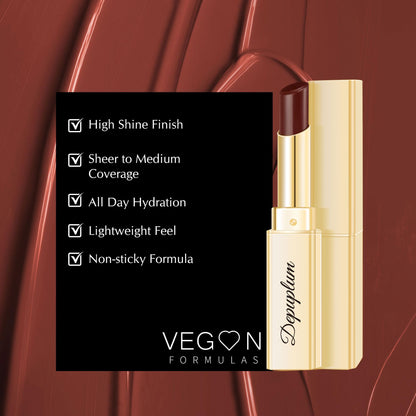 Depuplum Black Berry Lipstick for Women Hydrate Glossy Lipstick Moisture Lip Gloss Sheer-Medium Coverage Long Lasting Lipsticks for Dry Lips (DM65 Berry) - Maple Wellness Supplements