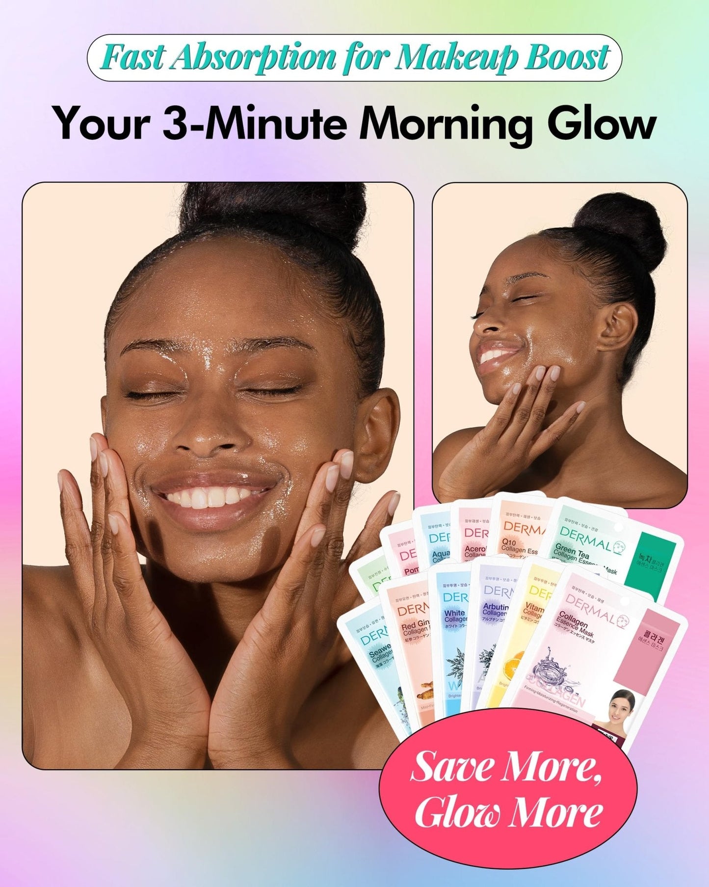 DERMAL 24 Combo Pack Made in Korea Facial Mask – 20+ Years of K-Beauty Experience, - Maple Wellness Supplements