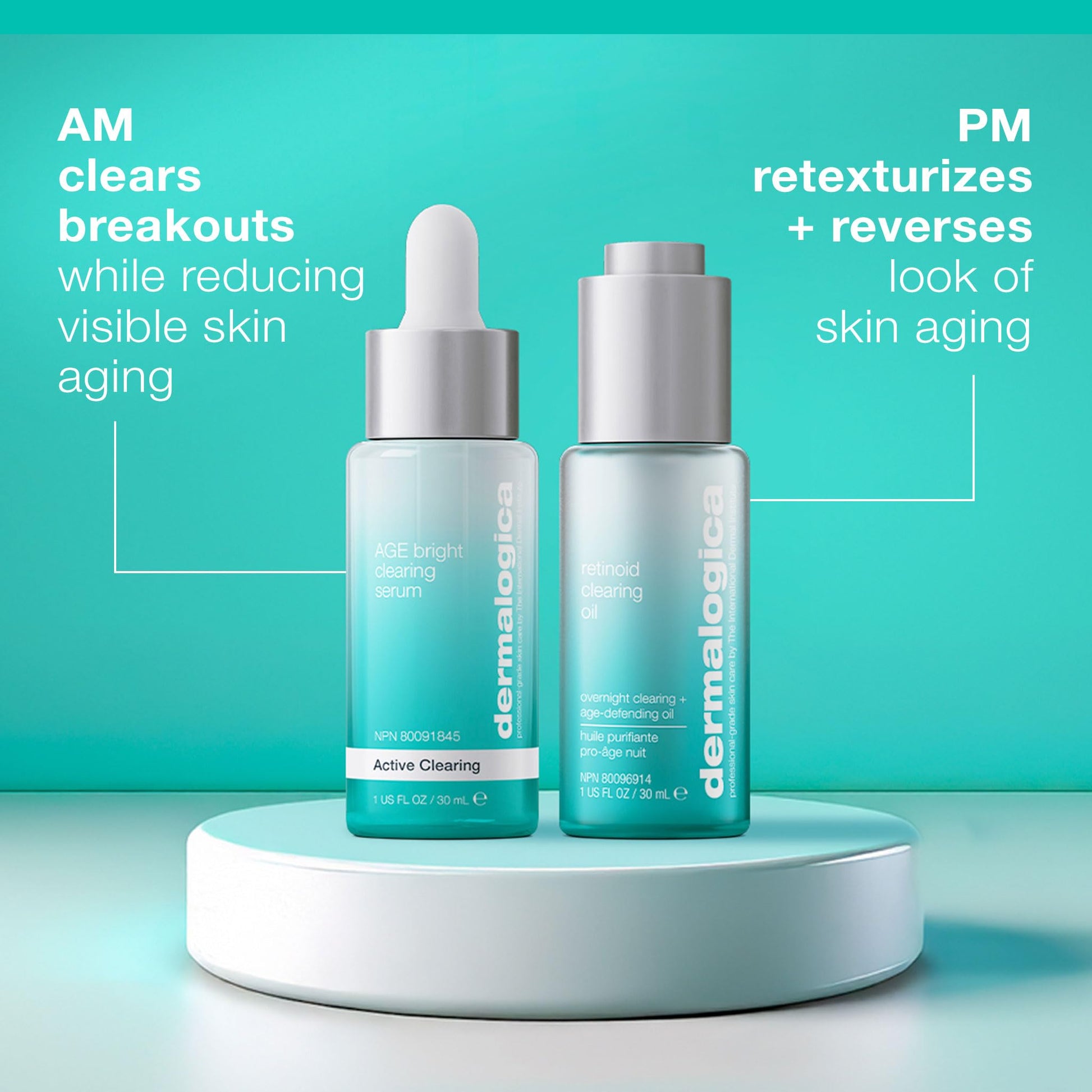Dermalogica Age Bright Clearing Serum (1 Fl Oz) Anti-Aging Face Serum with Salicylic Acid - Promotes Smoother, Clearer, Brighter, and More Even Skin - Maple Wellness Supplements
