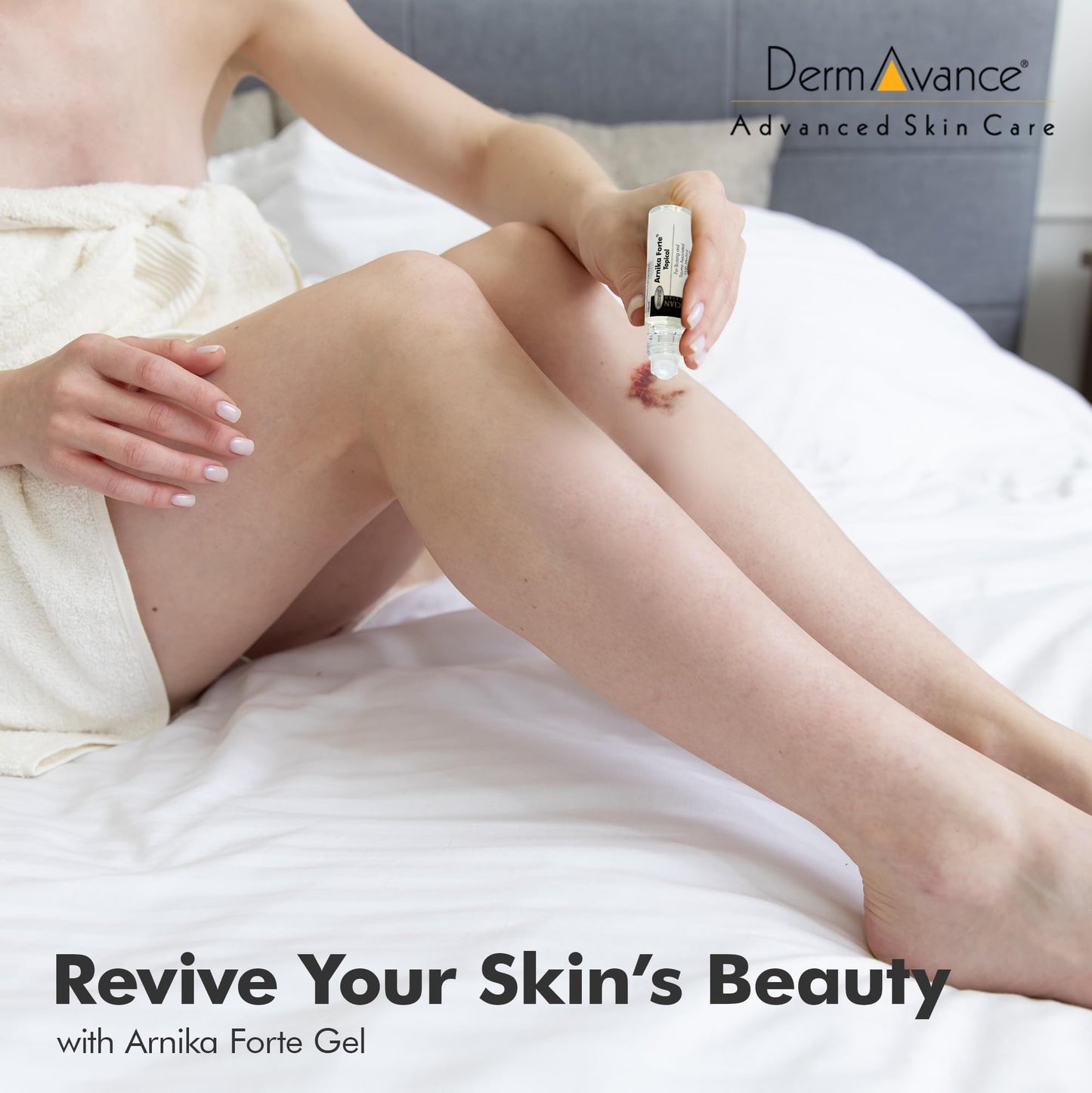 DermAvance Arnika Forte Topical Roll-On, Arnica Gel for Bruising and Swelling After Surgery, Easy-to-Use Arnica Gel Topical for Post-Surgical Care and Sports Injuries, Clear, 10 ml - Maple Wellness Supplements