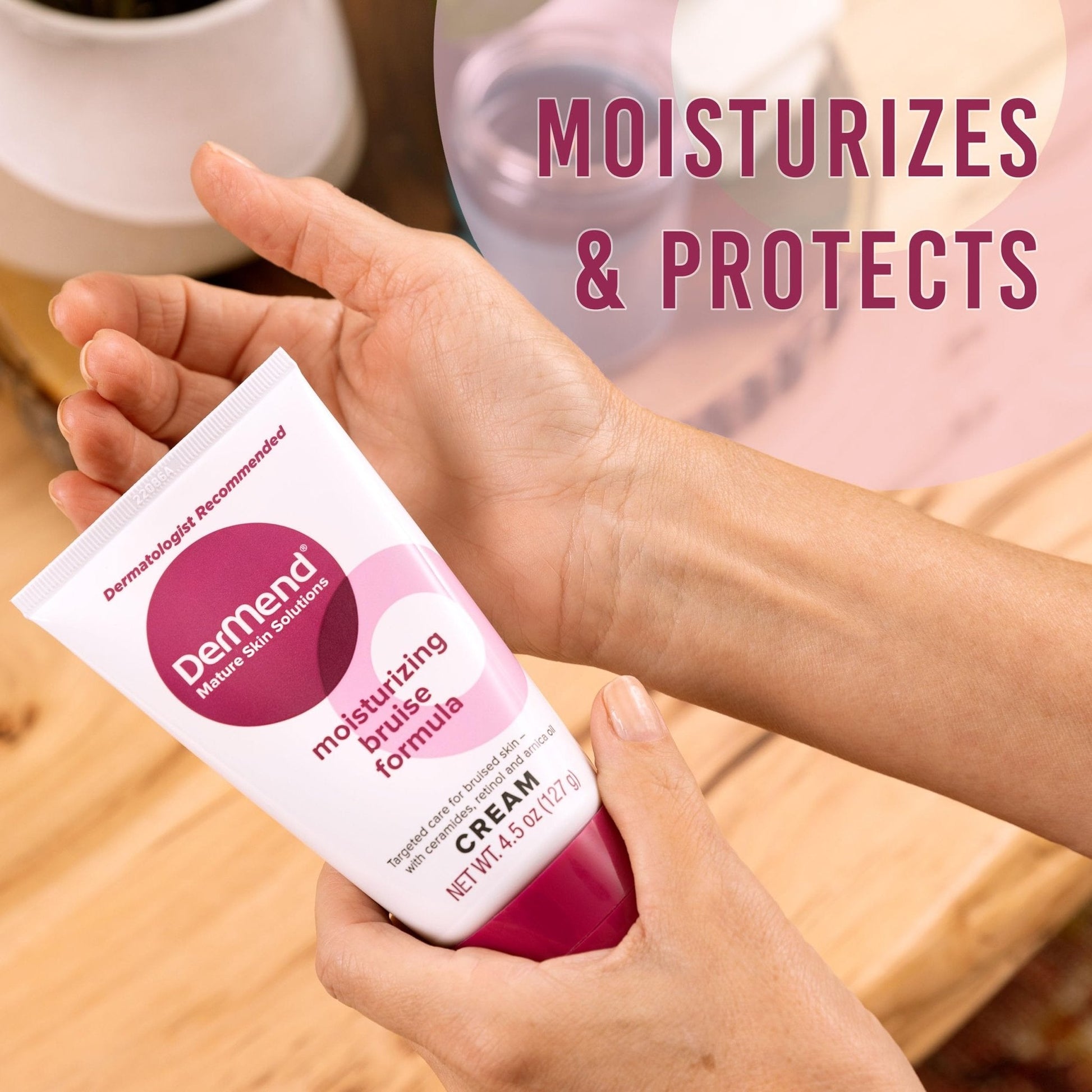 Dermend Arnica Bruise Cream with Vitamin K - Moisturizer for Bruising on Arms, Legs & Hands - 4.5 Oz - Maple Wellness Supplements