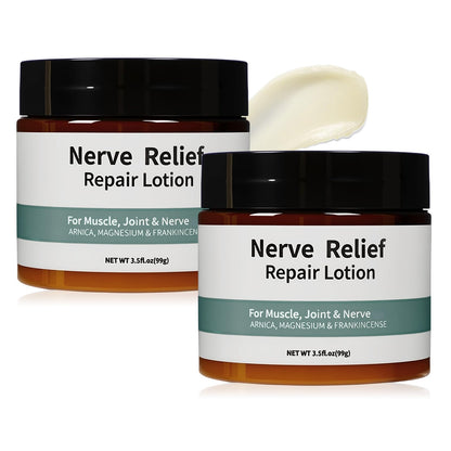 DESKPAL 2PCS Alcura Nerve Cream, Alcura Neuropathy Lotion with Arnica, Magnesium for Body, Joint, Knee, Lumbar, Neck, Hand and Feet - Maple Wellness Supplements