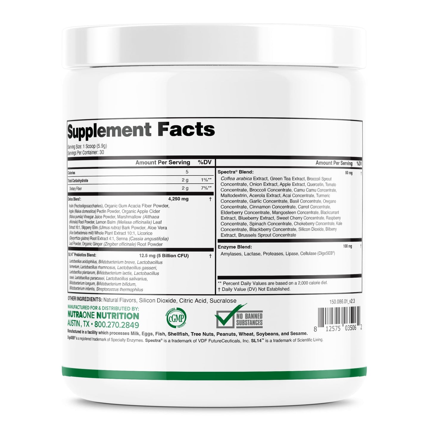 DetoxOne Daily Gut Health Powder* | Supports Normal/Healthy Digestive Function*| Promotes Detoxification*| Boost Energy & Improves Nutrient Absorption* - Maple Wellness Supplements