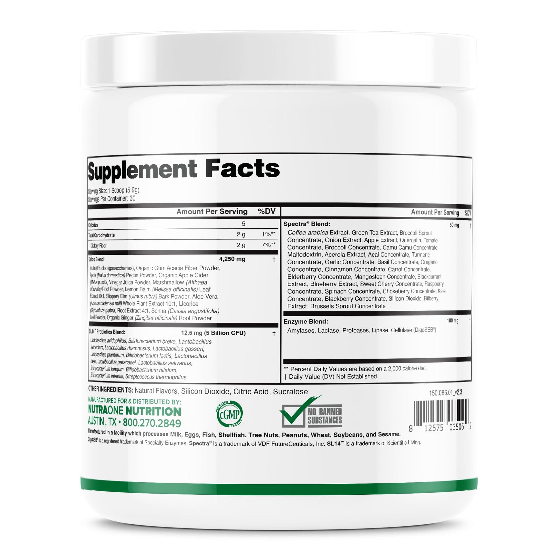 DetoxOne Daily Gut Health Powder* | Supports Normal/Healthy Digestive Function*| Promotes Detoxification*| Boost Energy & Improves Nutrient Absorption* - Maple Wellness Supplements