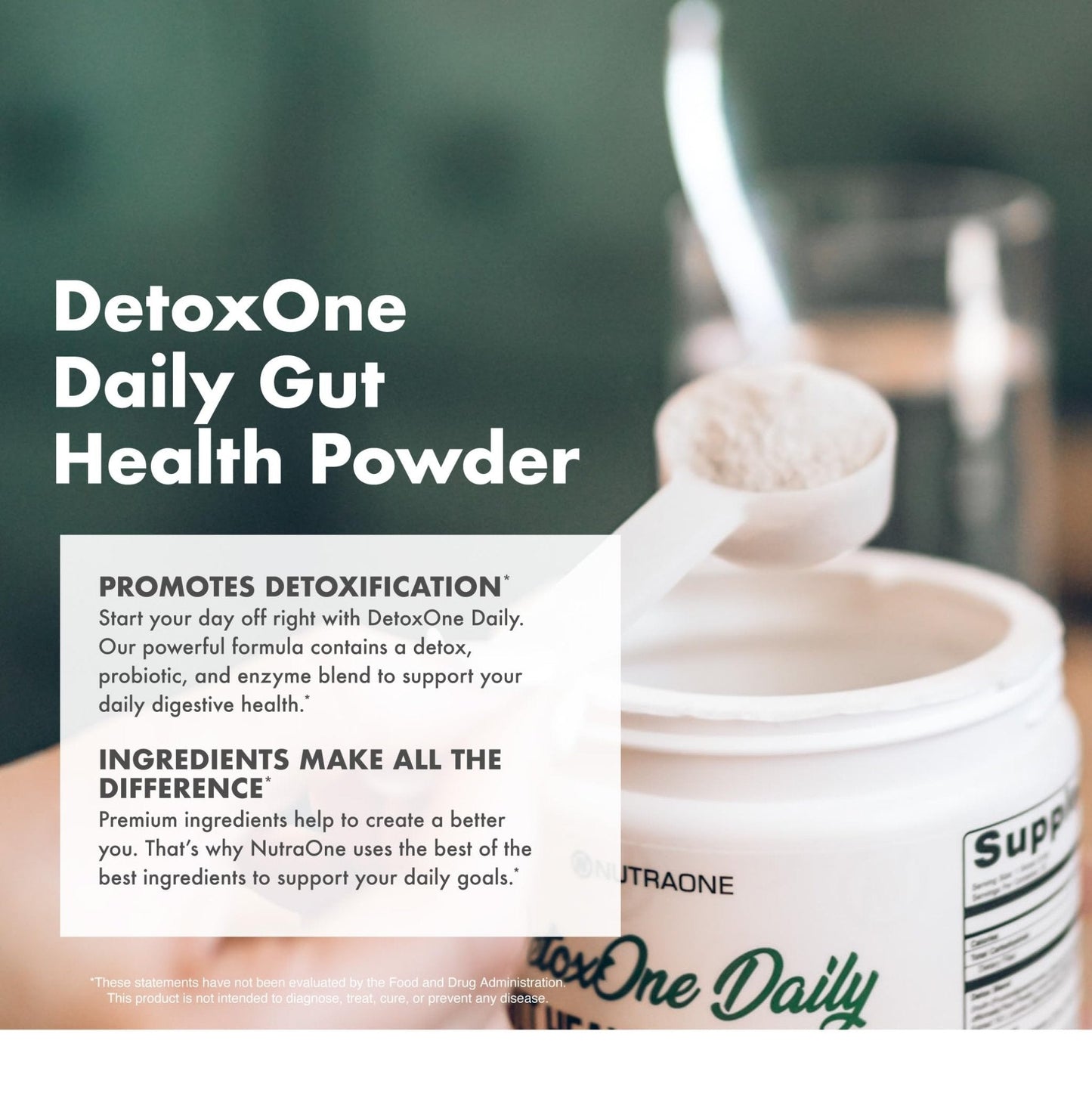 DetoxOne Daily Gut Health Powder* | Supports Normal/Healthy Digestive Function*| Promotes Detoxification*| Boost Energy & Improves Nutrient Absorption* - Maple Wellness Supplements
