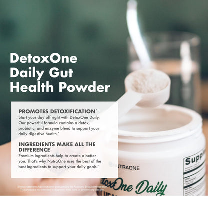 DetoxOne Daily Gut Health Powder* | Supports Normal/Healthy Digestive Function*| Promotes Detoxification*| Boost Energy & Improves Nutrient Absorption* - Maple Wellness Supplements