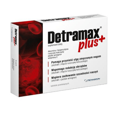 Detramax Plus + 60 Tabs - Hemorrhoids, Anticoagulants, Strong Heart, AntiFatigue, Varicose Veins - Maple Wellness Supplements