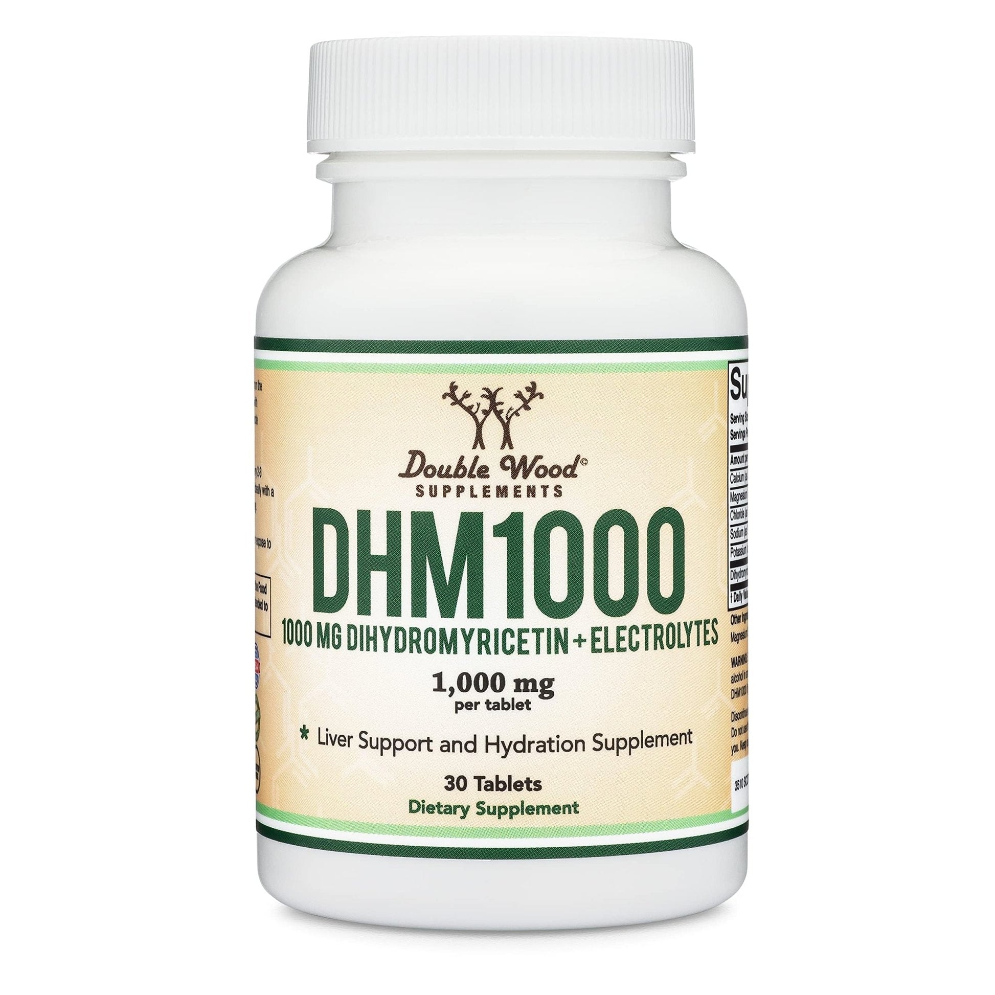 DHM1000 Dihydromyricetin (DHM) Tablets - Most Powerful DHM Supplement on The Market - 1,000mg per Capsule (30 Count) Enhanced with Electrolytes - Maple Wellness Supplements