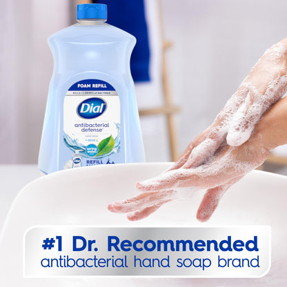 Dial Antibacterial Defense Foaming Hand Soap + Aloe, Spring Water Scent, 52 Fl Oz Hand Soap Refill - Maple Wellness Supplements