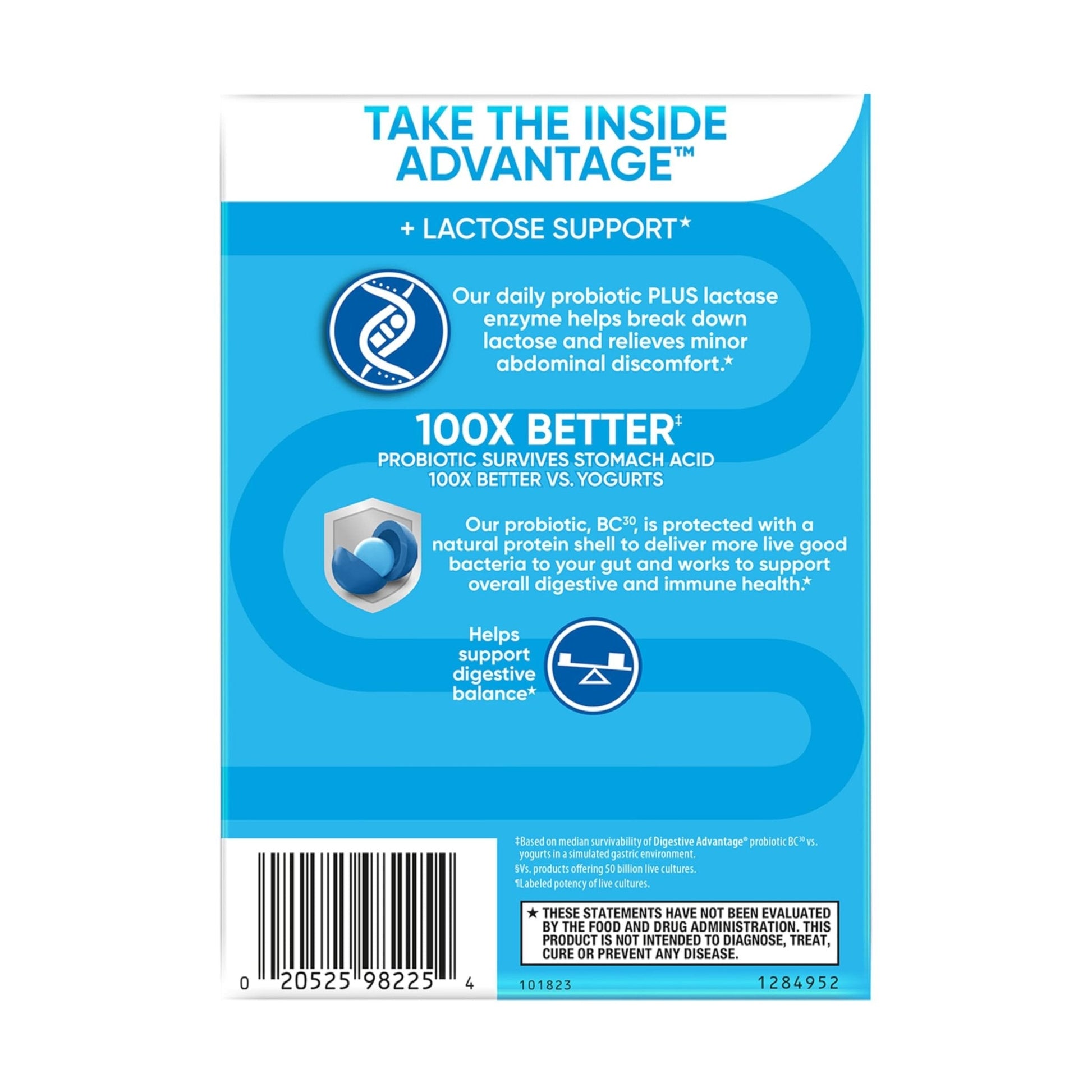 Digestive Advantage Lactose Defense Capsules (96 Count In A Box), Helps Breaks Down Lactose and Defend Against Digestive Upset - Maple Wellness Supplements