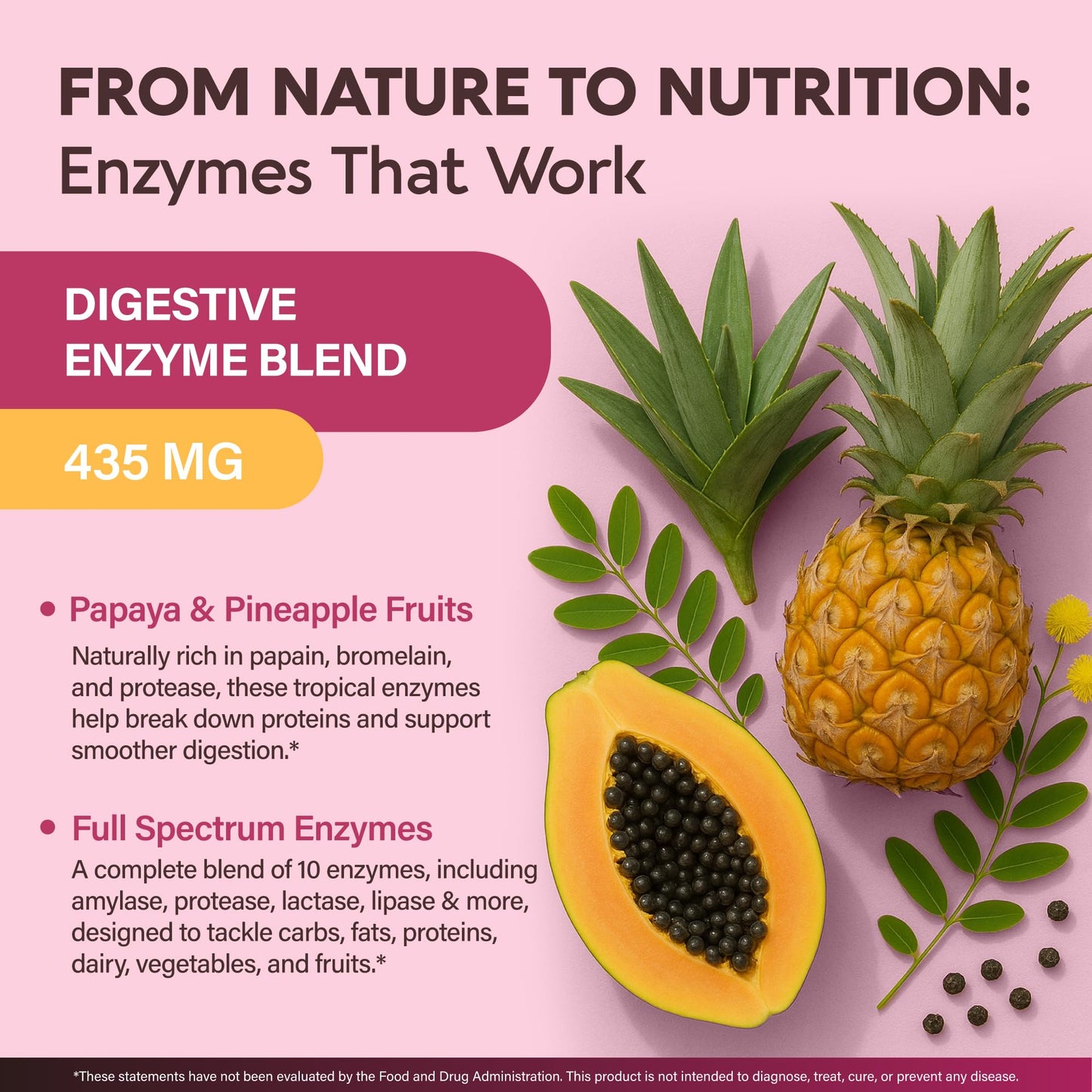 Digestive Enzymes for Women - Multi Digestive Enzymes | Papaya | Bromelain | Probiotic & Prebiotics - Gut & Digestion Support, Bloating Relief - Vegan, Lab Tested - Maple Wellness Supplements