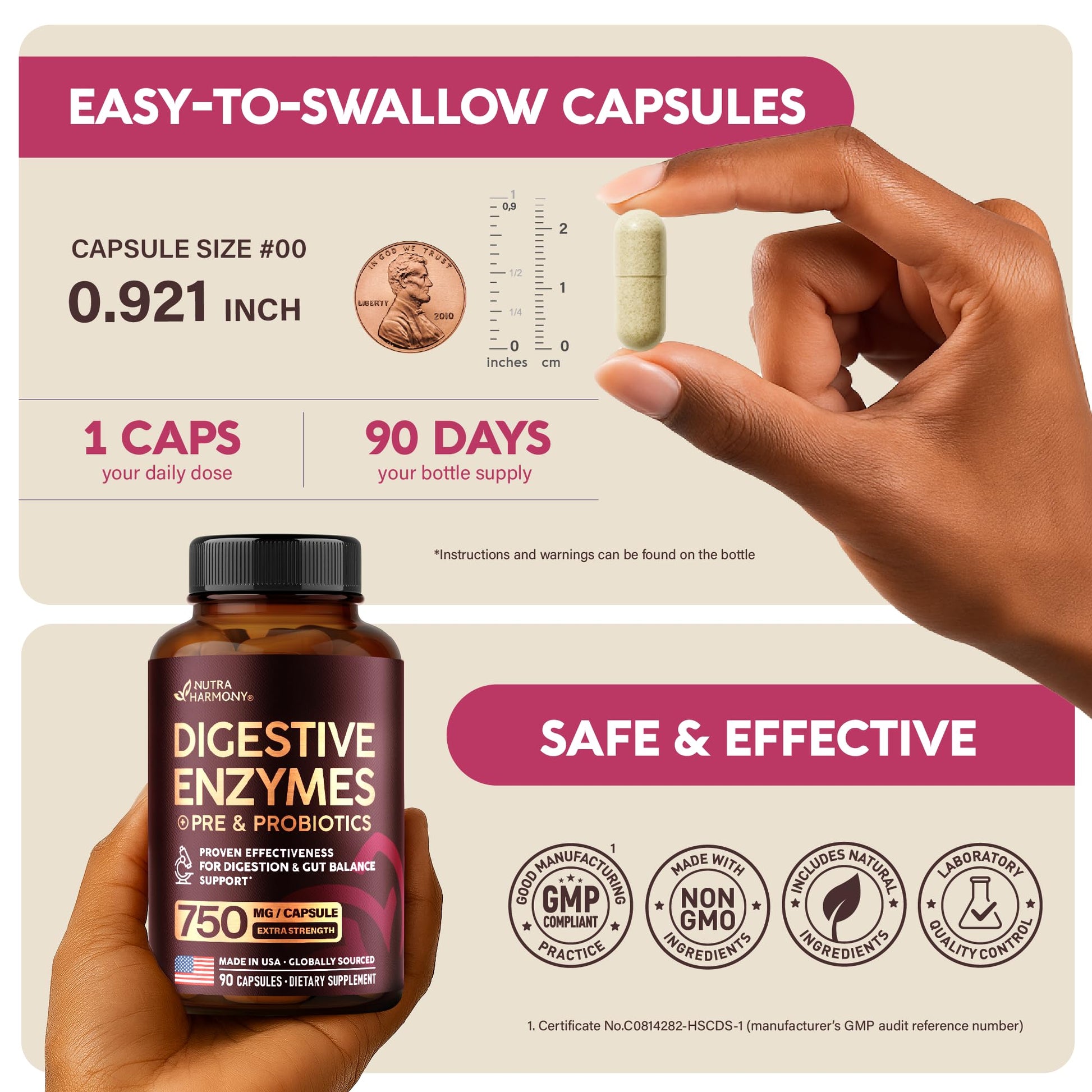 Digestive Enzymes for Women - Multi Digestive Enzymes | Papaya | Bromelain | Probiotic & Prebiotics - Gut & Digestion Support, Bloating Relief - Vegan, Lab Tested - Maple Wellness Supplements