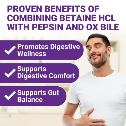 Digestive Enzymes with Ox Bile and Betaine HCl (100 Caps) Ox Bile Supplements for No Gallbladder with Papain & Pepsin A | Pancrease Cleanse & Detox - Maple Wellness Supplements
