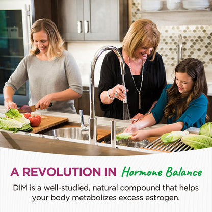 DIM Liquid Drops Supplement Women – Hormone Harmony for Women & Acne Supplements with Multivitamins, Inositol, Sulforaphane - Hormone Balance, Clear Skin & Mood Support, Mixed Berry Flavor 2 Fl Oz - Maple Wellness Supplements