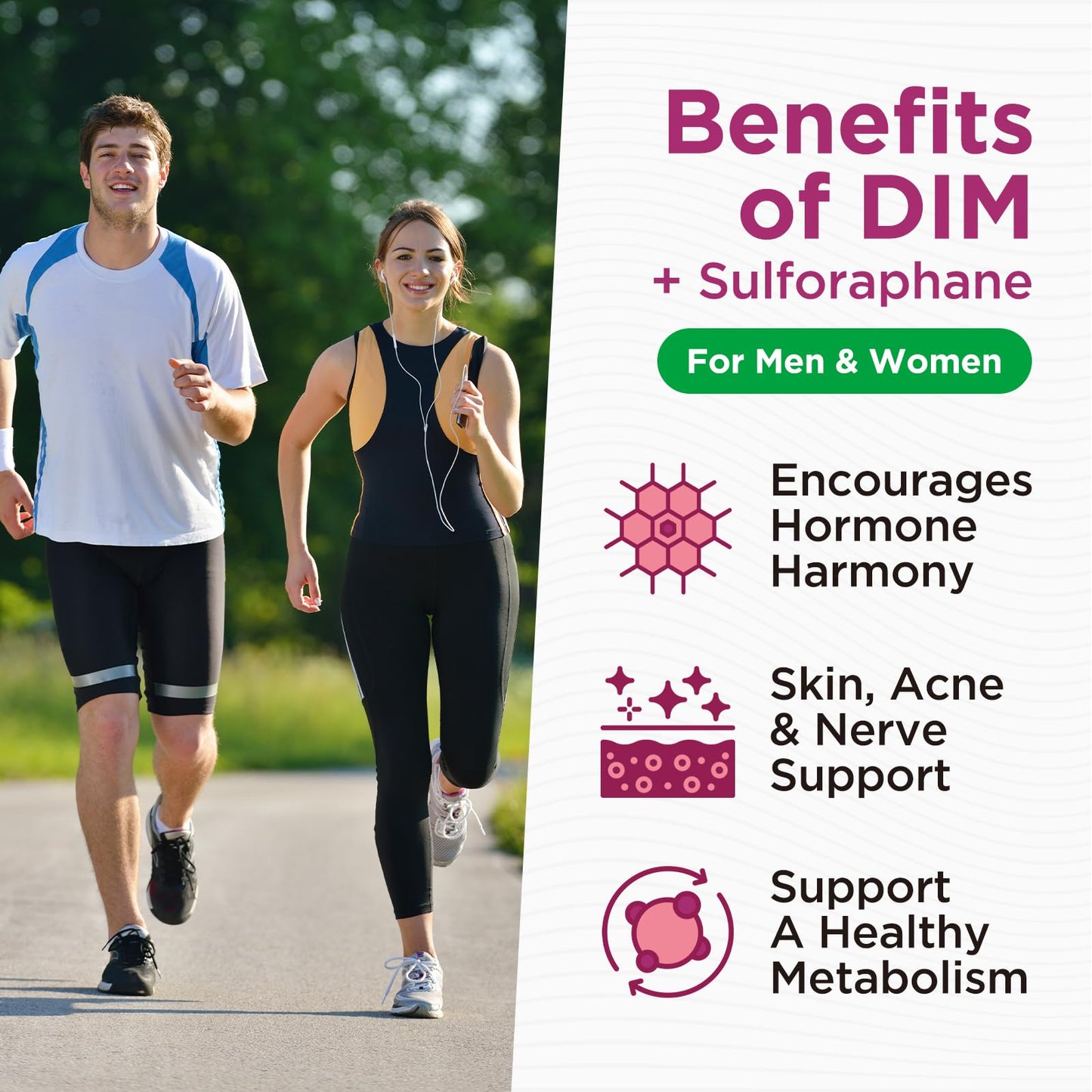 DIM Liquid Drops Supplement Women – Hormone Harmony for Women & Acne Supplements with Multivitamins, Inositol, Sulforaphane - Hormone Balance, Clear Skin & Mood Support, Mixed Berry Flavor 2 Fl Oz - Maple Wellness Supplements