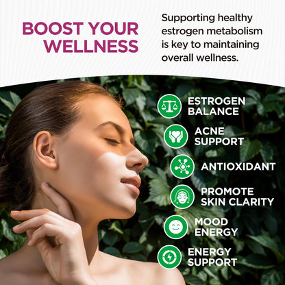 DIM Liquid Drops Supplement Women – Hormone Harmony for Women & Acne Supplements with Multivitamins, Inositol, Sulforaphane - Hormone Balance, Clear Skin & Mood Support, Mixed Berry Flavor 2 Fl Oz - Maple Wellness Supplements