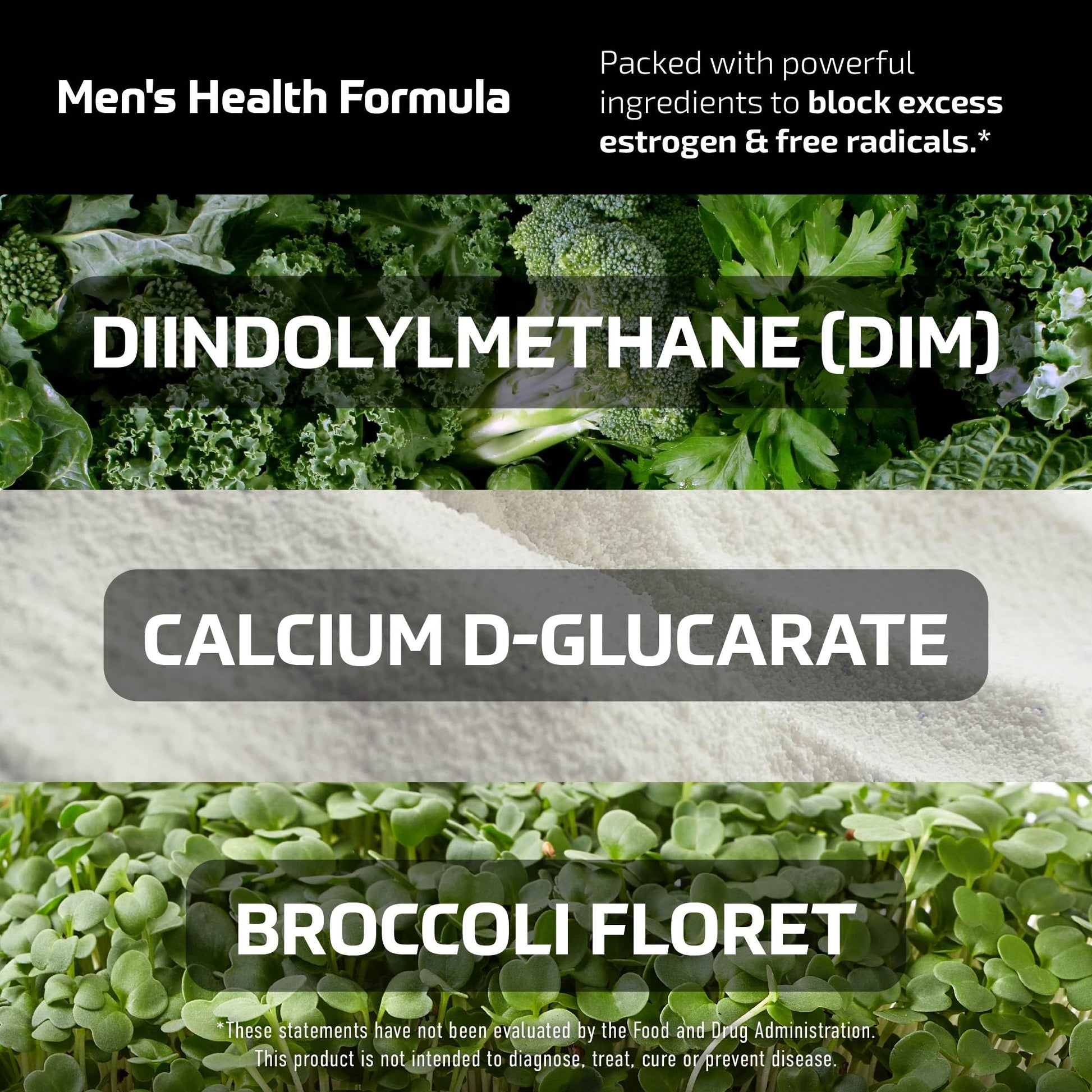 DIM Supplement for Men 300mg | Estrogen Blocker & Aromatase Inhibitor | Extra Strength Men’s Hormone Balance & Fitness Booster with Diindolylmethane Plus CDG - Maple Wellness Supplements