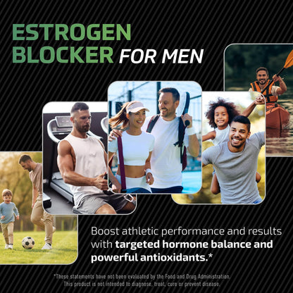 DIM Supplement for Men 300mg | Estrogen Blocker & Aromatase Inhibitor | Extra Strength Men’s Hormone Balance & Fitness Booster with Diindolylmethane Plus CDG - Maple Wellness Supplements