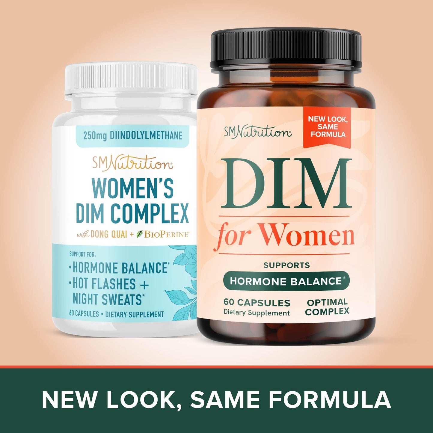DIM Supplement for Women 250 mg | Estrogen & Hormone Balance | Menopause, Hot Flashes & Night Sweats Support | DIM Complex Estrogen Supplement for Women | with BioPerine | Gluten-Free | 60 Ct - Maple Wellness Supplements