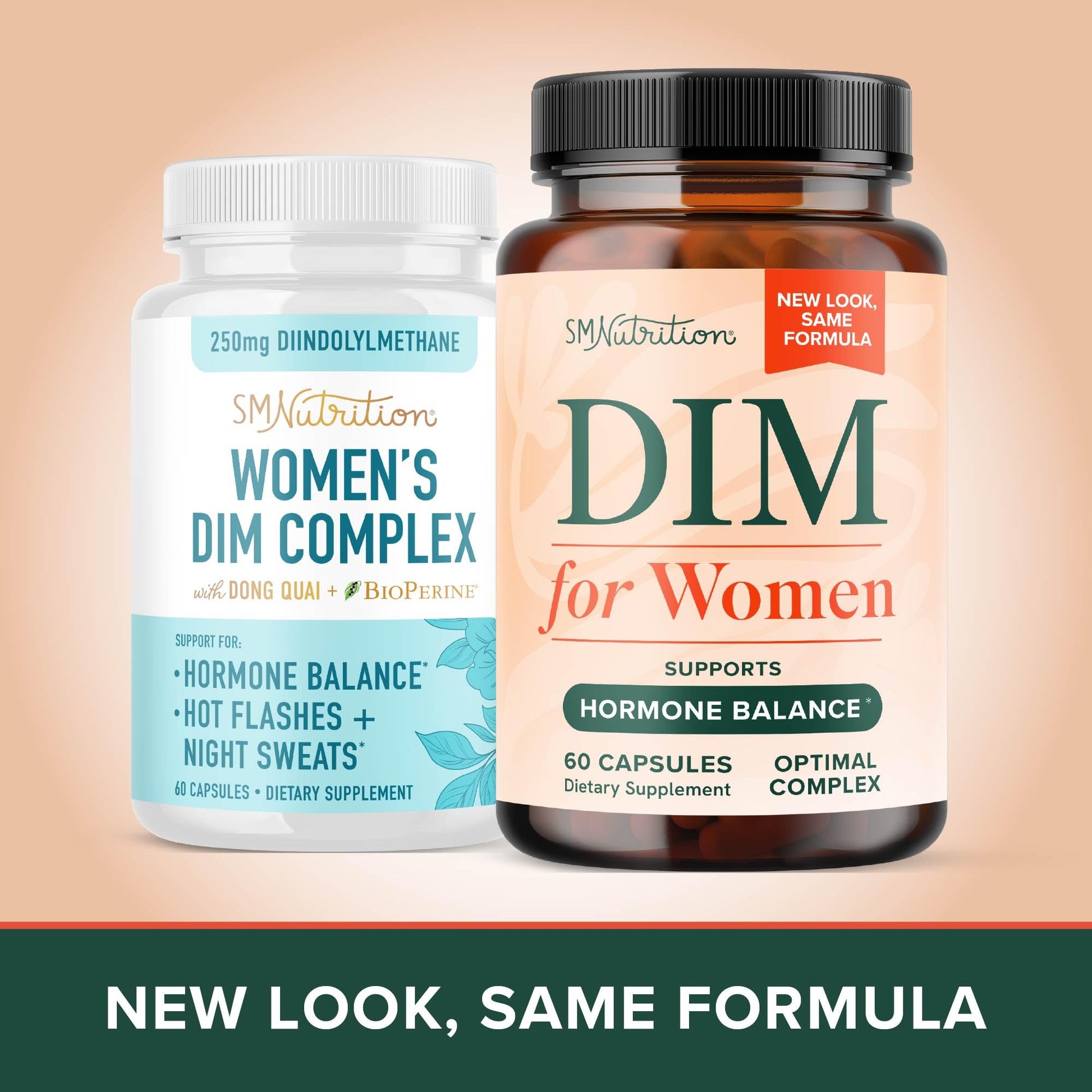 DIM Supplement for Women 250 mg | Estrogen & Hormone Balance | Menopause, Hot Flashes & Night Sweats Support | DIM Complex Estrogen Supplement for Women | with BioPerine | Gluten-Free | 60 Ct - Maple Wellness Supplements