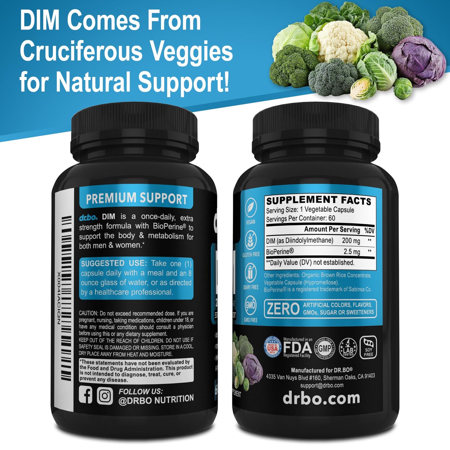 DIM Supplement for Women & Men 200mg - Androgen Estrogen Blocker for Men & Women, Hormonal Acne Pills, Hormone Balance, Menopause Support, Diindolylmethane DIM Supplement Plus BioPerine - 60 Capsules - Maple Wellness Supplements