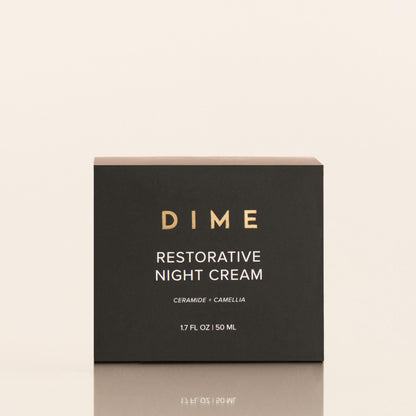 DIME Beauty Restorative Night Cream, Facial Moisturizer with Ceramides and Sea Buckthorn, 1.7 oz / 50 ml in Pump - Maple Wellness Supplements