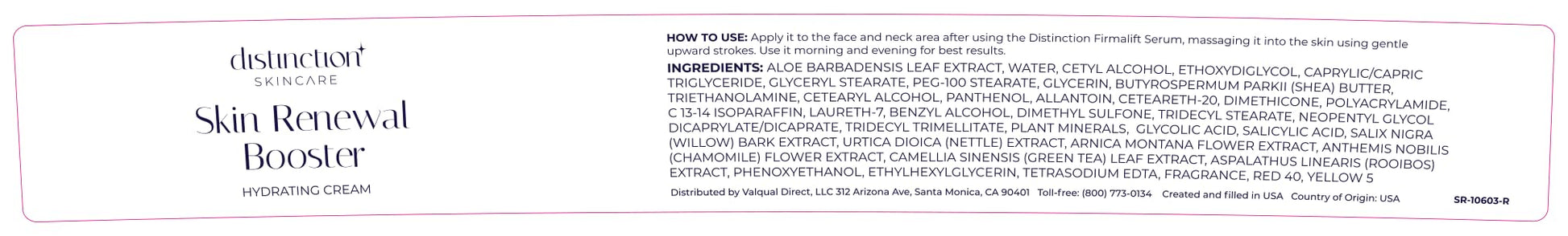 Distinction Skin Renewal Booster – Hydrating Face Moisturizer – Anti Aging Cream for Fine Lines & Wrinkles – Hydrates, Softens & Boosts Radiance – Daily Facial Cream for All Skin Types – 1 Oz - Maple Wellness Supplements