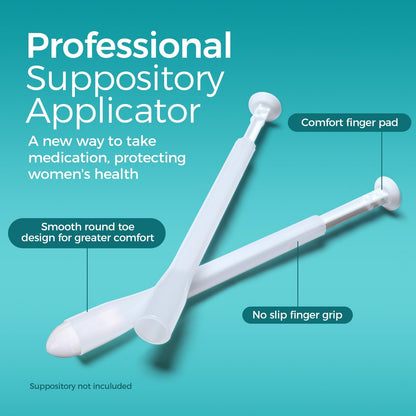 Dizzily 30 Pack Disposable Vaginal Suppository Applicators for Women, Individually Wrapped, Hygienic - Fits Most Boric Acid Suppositories, Pills, Tablet, Cap-sules and Feminine Care Applicator - Maple Wellness Supplements