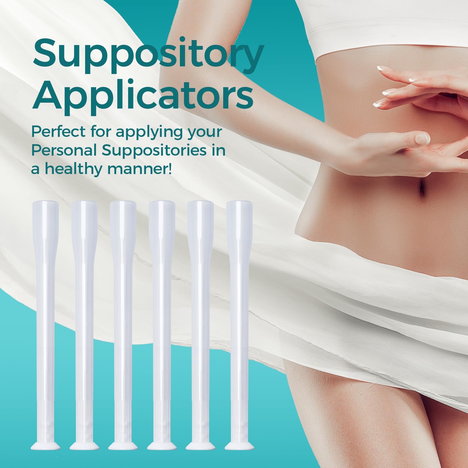 Dizzily 30 Pack Disposable Vaginal Suppository Applicators for Women, Individually Wrapped, Hygienic - Fits Most Boric Acid Suppositories, Pills, Tablet, Cap-sules and Feminine Care Applicator - Maple Wellness Supplements
