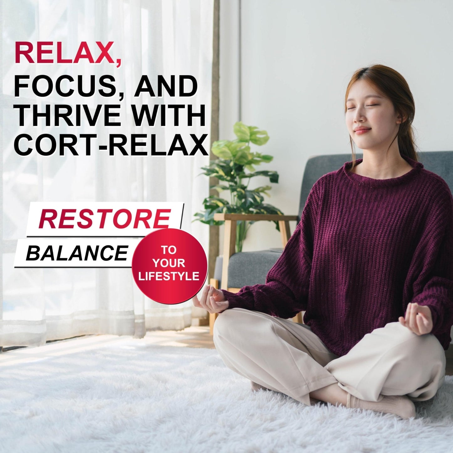 DLNIA Super Calm Cortisol Supplement with Magnesium Glycinate, Ashwagandha KSM-66, L-Theanine, Phosphatidylserine, Ginkgo Biloba & Lions Mane for Calm, Focus, Mental Clarity, Relaxation, Sleep, Energy - Maple Wellness Supplements
